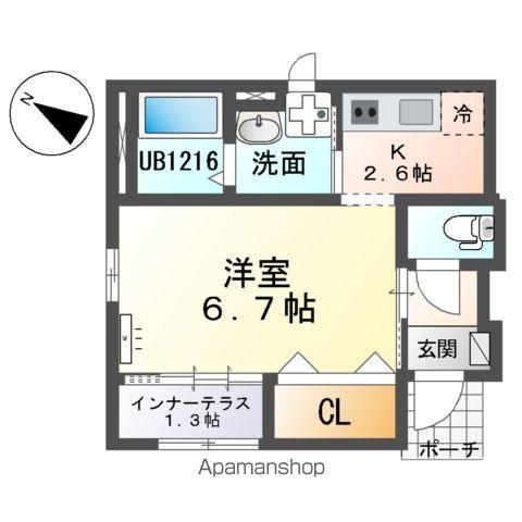 プライム瑞穂(1K/1階)の間取り写真