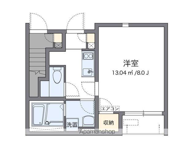 レオネクストポセイドンⅡ(1K/1階)の間取り写真