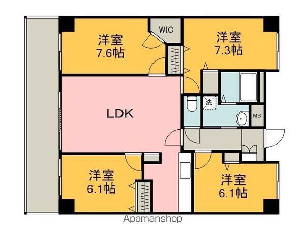 サウスヒルズA-CITY(4LDK/6階)の間取り写真