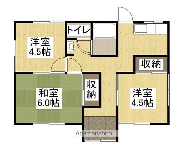 山陽本線 西阿知駅 徒歩12分 1階建 築57年(3K)の間取り写真