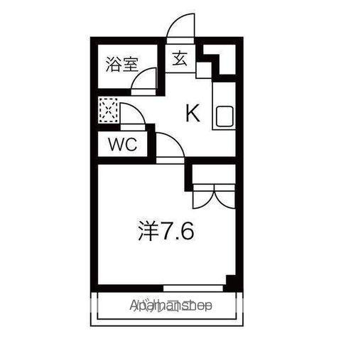 YEES-G(1K/1階)の間取り写真