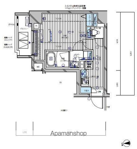 メインステージ東上野(1K/8階)の間取り写真