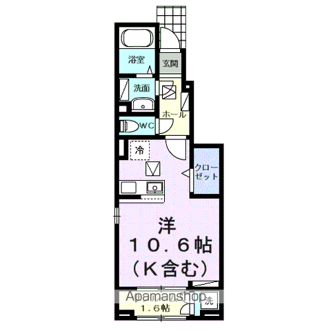 T.M Ⅱ(ワンルーム/1階)の間取り写真
