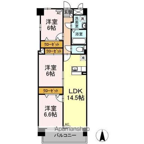 BELLE SOCIA(3LDK/1階)の間取り写真