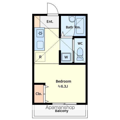 ウインズ子安(ワンルーム/2階)の間取り写真