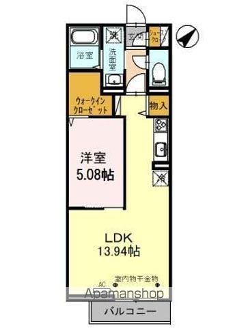 グランチェスタ浦和美園(1LDK/3階)の間取り写真