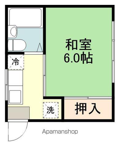 メゾンミウラ(1K/1階)の間取り写真