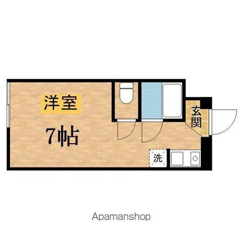 ウィンドベル(ワンルーム/1階)の間取り写真