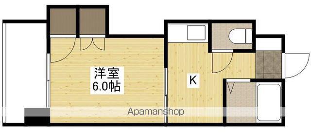 高中ビル(1K/5階)の間取り写真