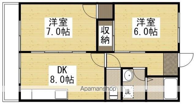 ガーデンパークⅢ(2DK/1階)の間取り写真
