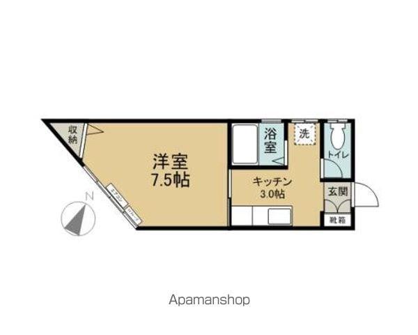 SYハイツパートⅢ(1K/2階)の間取り写真