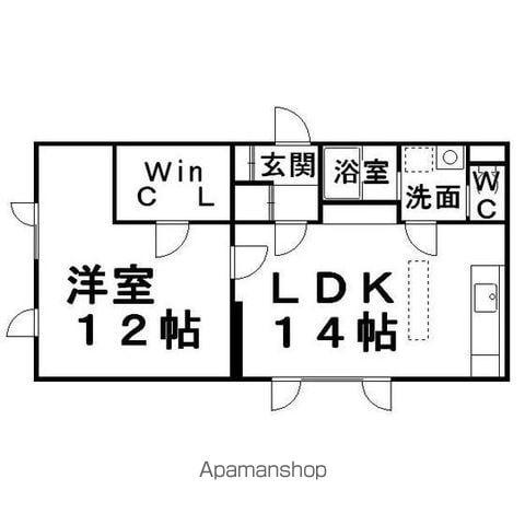PENT HOUSE(1LDK/3階)の間取り写真