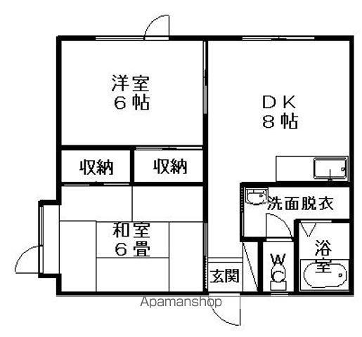 ハイツサンクス(1LDK/1階)の間取り写真