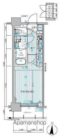 メインステージ菊川(1K/3階)の間取り写真
