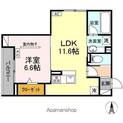 パルセレッソ(1LDK/2階)の間取り写真