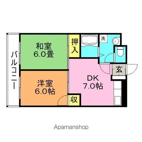 第一HIROハイツ(2DK/1階)の間取り写真