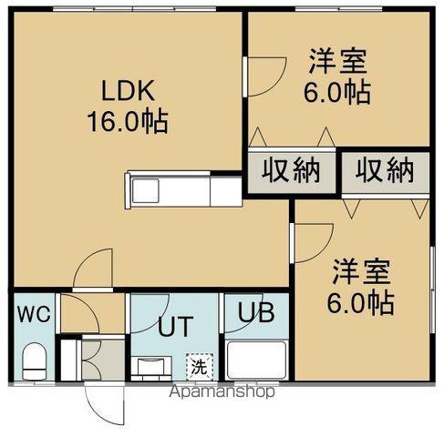 レジデンスM&K(2LDK/1階)の間取り写真