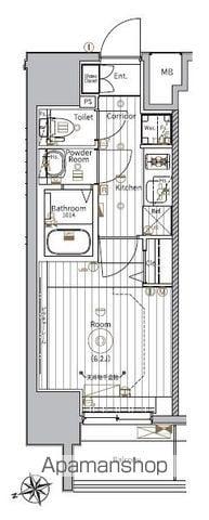 メイクスWアート浅間町(1K/13階)の間取り写真