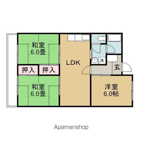第2サンキョウマンション(3LDK/2階)の間取り写真