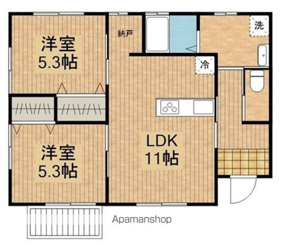 日豊本線 都城駅 バス乗車時間:15分 都北町バス停で下車 徒歩6分 1階建 築3年(2LDK)の間取り写真