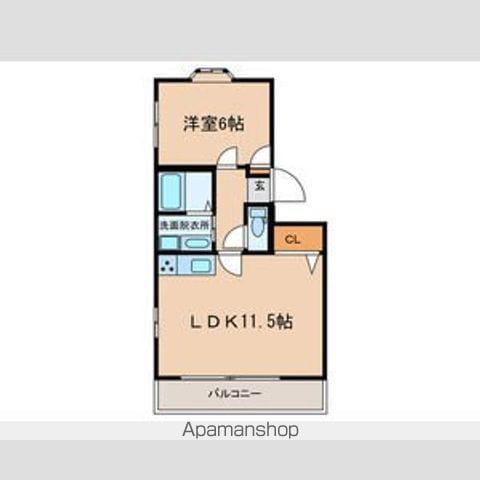 ハッピーヒルズ上野(1LDK/1階)の間取り写真