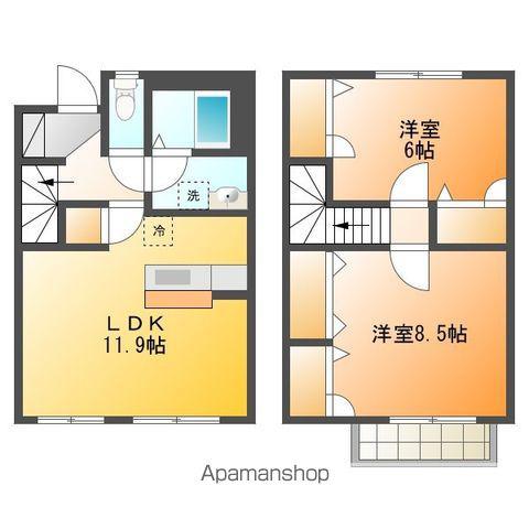 グランバリエ福島A・B棟(2LDK)の間取り写真