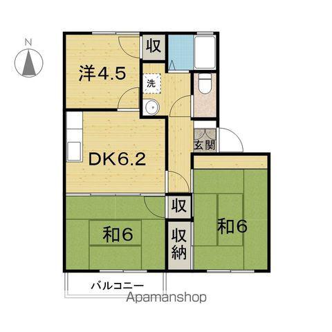 リブハイツ(3DK/2階)の間取り写真