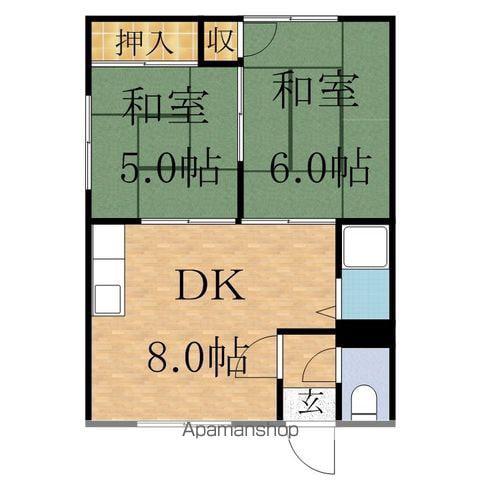 ハイツ澄(2DK/1階)の間取り写真