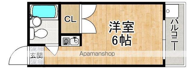 徳丸ハイツ A棟(ワンルーム/1階)の間取り写真