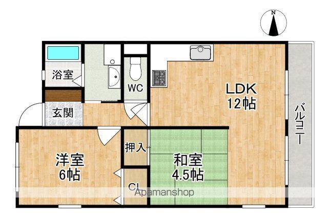 DOMEマツイ(2LDK/3階)の間取り写真