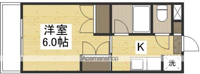 マンションLEE Ⅱ棟(1K/2階)の間取り写真