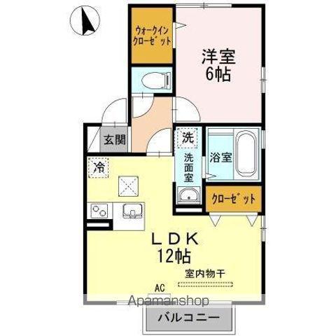 エトワール(1LDK/1階)の間取り写真