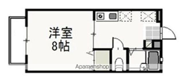 コーポさとうⅡ(1K/2階)の間取り写真