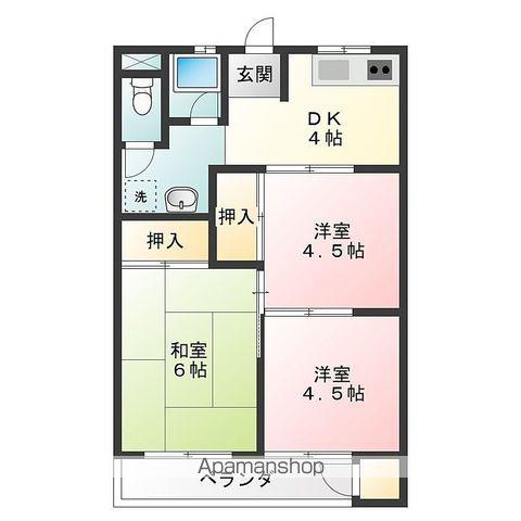 寺内マンション2(3DK/3階)の間取り写真