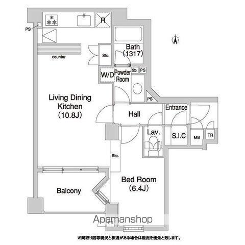 コンフォリア碑文谷(1LDK/1階)の間取り写真