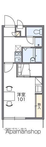 レオパレスウッドヒル(1K/1階)の間取り写真