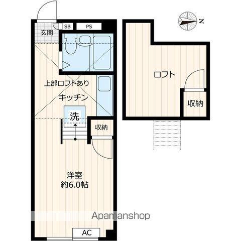 阿佐ヶ谷タウンハウス(ワンルーム/1階)の間取り写真