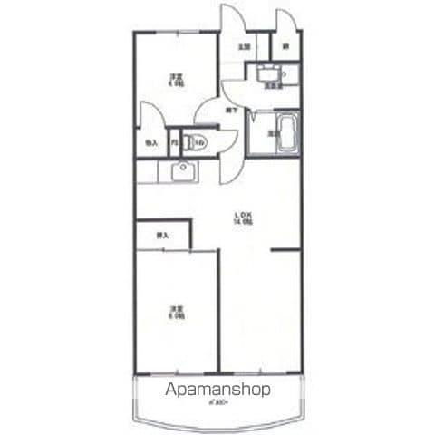 メゾン浪打(2LDK/1階)の間取り写真