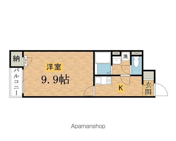 レオネクストからん(1K/1階)の間取り写真