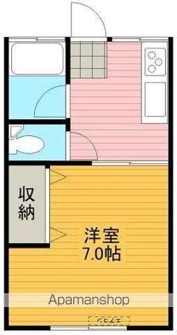 ヴォンメゾンYAHATA(1K/1階)の間取り写真