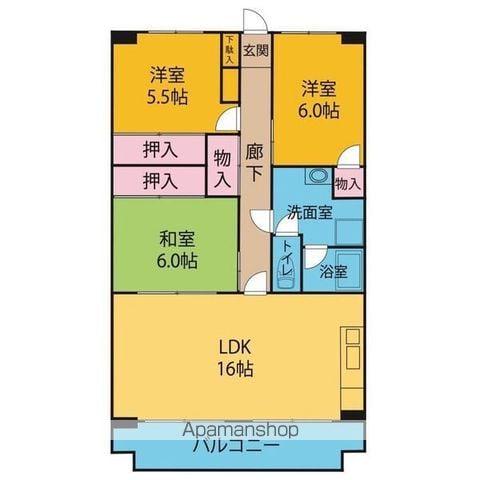 OS・SKYフレックス藤ヶ丘(3LDK/4階)の間取り写真