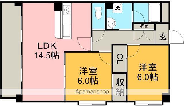 レージュ竜泉(2LDK/1階)の間取り写真