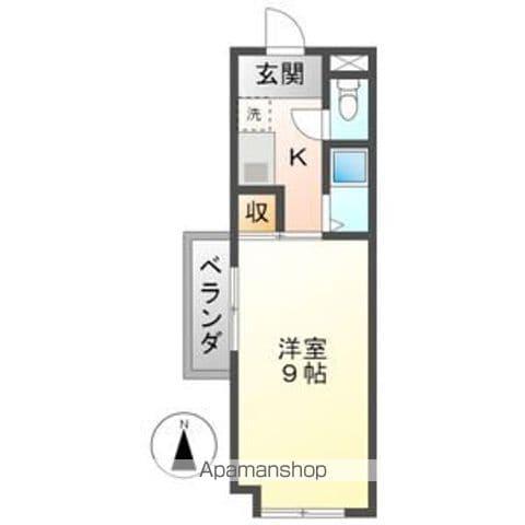 スカイレジデンス(1K/3階)の間取り写真