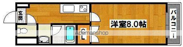 宿院PCハイツ(1K/5階)の間取り写真