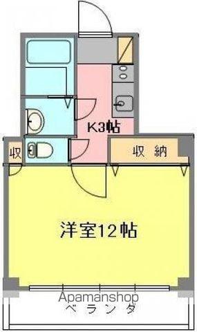 アクアコーポ喜与町Ⅱ(1K/2階)の間取り写真