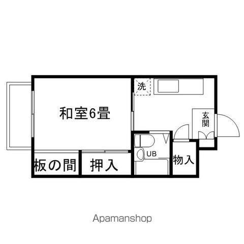 ハイツ柏木パートⅠ(1K/3階)の間取り写真