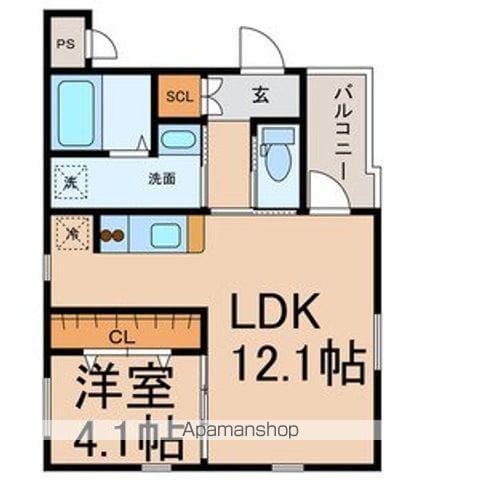 グランレーヴ吹上(1LDK/1階)の間取り写真