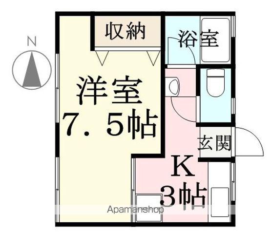 シティハイムスカイ(1K/1階)の間取り写真