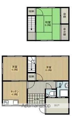 予讃線 伊予小松駅 徒歩8分 2階建 築43年(3DK)の間取り写真