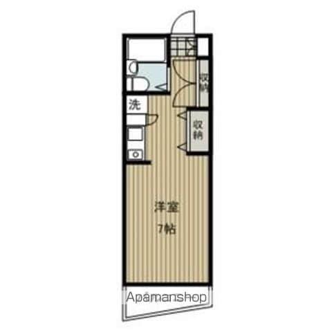 アトリウム前田(ワンルーム/2階)の間取り写真